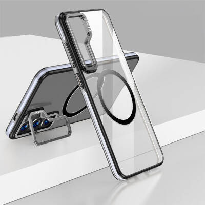 Galaxy S24 Plus Kılıf M-safe Şarj Özellikli Wlons Standlı Efsane Kapak - Wlons