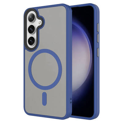 Galaxy S24 Plus Kılıf Sert PC Arka Yüzey Wireless Şarj Özellikli Zore Flet M-safe Kapak - Zore