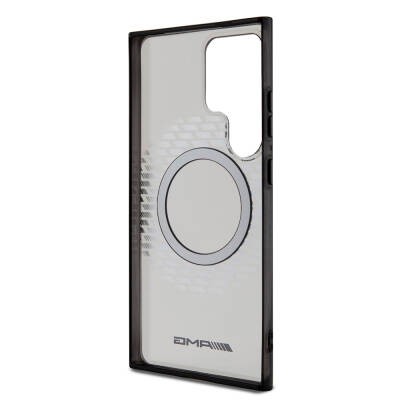 Galaxy S24 Ultra Case AMG Original Licensed Magsafe Charging Featured Rhombus Patterned Transparent Cover - 6