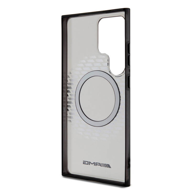 Galaxy S24 Ultra Case AMG Original Licensed Magsafe Charging Featured Rhombus Patterned Transparent Cover - 6