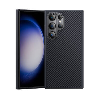 Galaxy S24 Ultra Case Carbon Fiber Benks Hybrid ArmorPro 600D Kevlar Cover with Magsafe Charging Feature - Benks