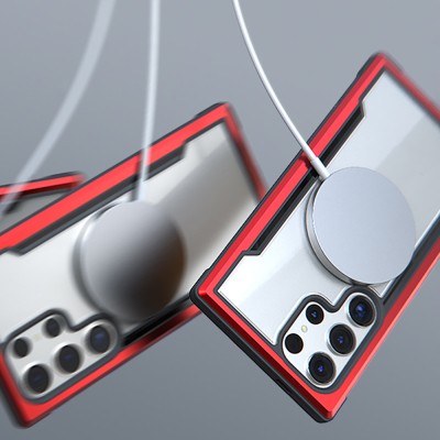 Galaxy S24 Ultra Case Magsafe Charging Feature Airbag Raptic Shield Series Transparent Back Surface Cover - 9