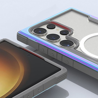 Galaxy S24 Ultra Case Magsafe Charging Feature Airbag Raptic Shield Series Transparent Back Surface Cover - 20