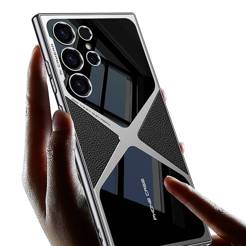 Galaxy S24 Ultra Case Ultra Thin Camera Protected PC + Leather Back Surface Zore X-Pro Cover - 13