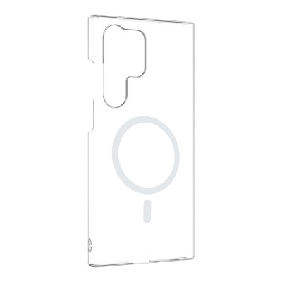 Galaxy S24 Ultra Kamera Korumalı M-Safe Şarj Özellikli Şeffaf Zore London Sert PC Kapak - 3