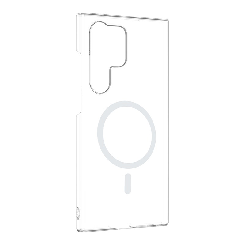 Galaxy S24 Ultra Kamera Korumalı M-Safe Şarj Özellikli Şeffaf Zore London Sert PC Kapak - 3