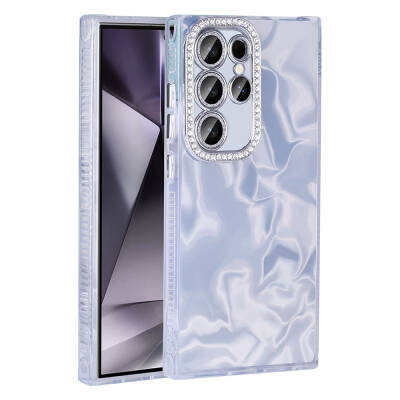 Galaxy S24 Ultra Kılıf Airbagli Parlak Taş Detay Tasarımlı Zore Esila Kapak - Zore