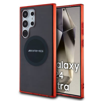 Galaxy S24 Ultra Kılıf AMG Orjinal Lisanslı M-safe Şarj Özellikli Transparan Timeless Kapak - AMG