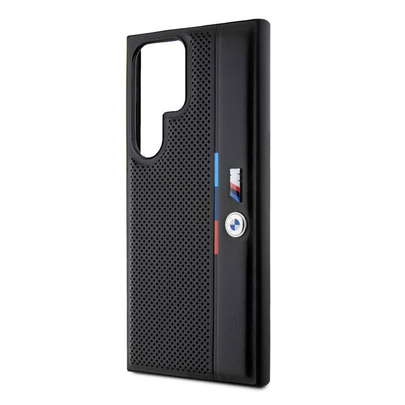 Galaxy S24 Ultra Kılıf BMW Orjinal Lisanslı M Logolu Üç Renk Çizgili Delikli Detail Line Kapak - 5