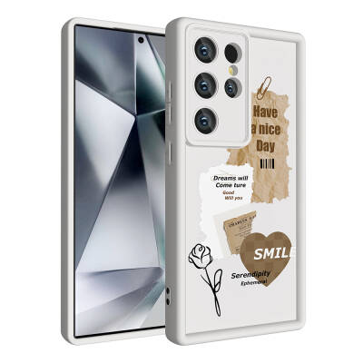 Galaxy S24 Ultra Kılıf Kamera Korumalı Baskılı Arka Yüzey Zore Klas Kapak - Zore