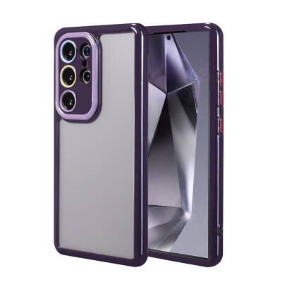 Galaxy S24 Ultra Kılıf Kamera Korumalı Renkli Kenar ve Çerçeve Tasarımlı Zore Vitamin Kapak - Zore