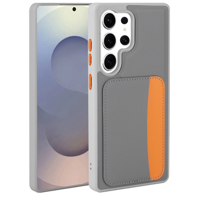 Galaxy S24 Ultra Kılıf Kartlıklı Zore X-Kart Silikon Kapak - Zore