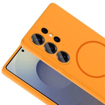 Galaxy S24 Ultra Kılıf M-safe Şarj Özellikli Zore Meta Kapak - 17