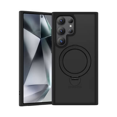 Galaxy S24 Ultra Kılıf M-safe Şarj Özellikli Benks Standlı Mist Protective Kapak - Benks