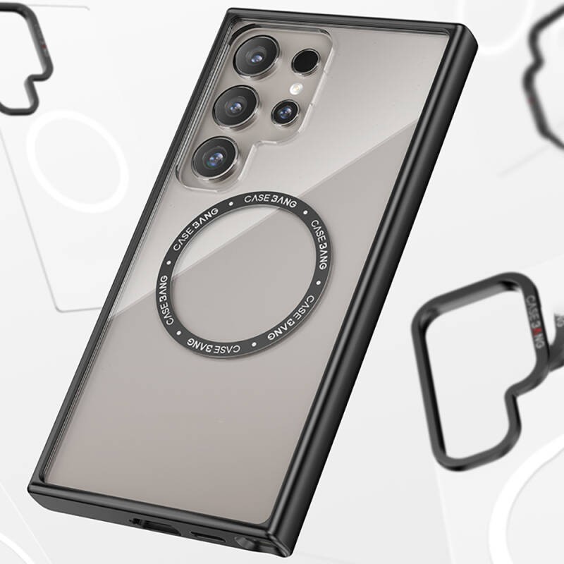 Galaxy S24 Ultra Kılıf M-safe Şarj Özellikli Casebang Body Frame Kapak - 2