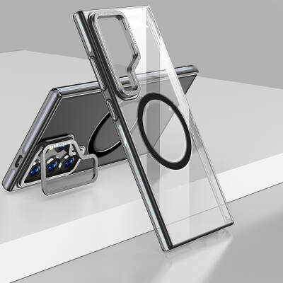 Galaxy S24 Ultra Kılıf M-safe Şarj Özellikli Wlons Standlı Efsane Kapak - Wlons