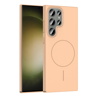 Galaxy S24 Ultra Kılıf M-safe Şarj Özellikli Zore Ruby Sert Kapak - Zore