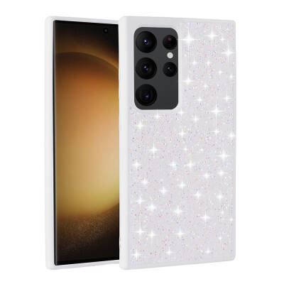 Galaxy S24 Ultra Kılıf Parlak Taşlı Tasarım Zore Pırlanta Kapak - Zore