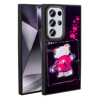 Galaxy S24 Ultra Kılıf Parlayan Kabartmalı İkonik Figürlü Zore Amas Silikon Kapak - Zore