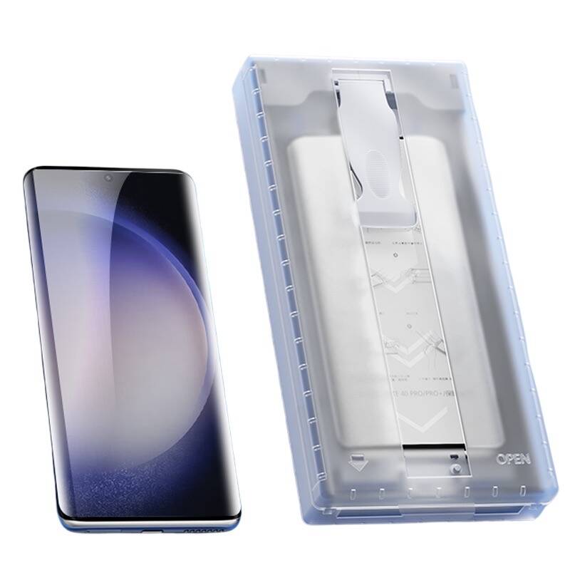 Galaxy S24 Ultra Zore Uygulama Aparatlı 6in1 Easy Body Ekran Koruyucu - Siyah