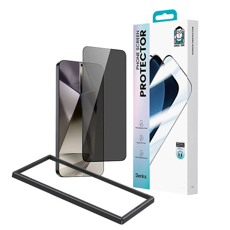 Galaxy S25 Benks Ultra Shield 0.3mm Privacy Screen Protector + Easy Application Tool - 10