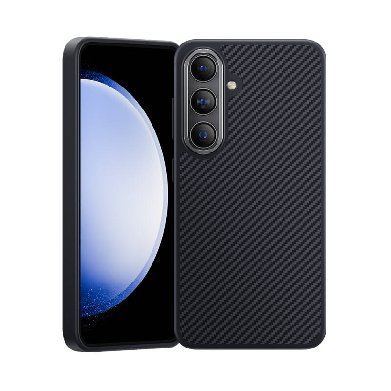 Galaxy S25 Case Carbon Fiber M-safe Charging Feature Benks Hybrid ArmorPro 600D Kevlar Cover - 2