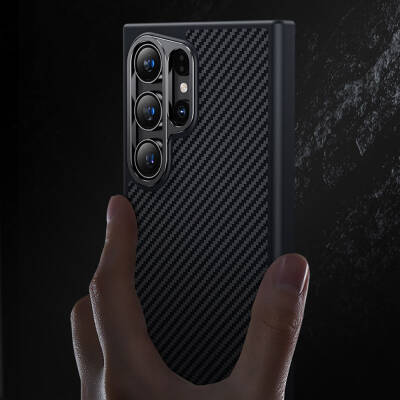 Galaxy S25 Case Carbon Fiber M-safe Charging Feature Benks Hybrid ArmorPro 600D Kevlar Cover - 16