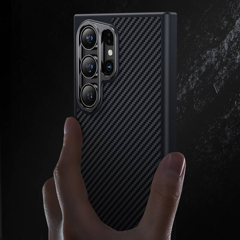 Galaxy S25 Case Carbon Fiber M-safe Charging Feature Benks Hybrid ArmorPro 600D Kevlar Cover - 16