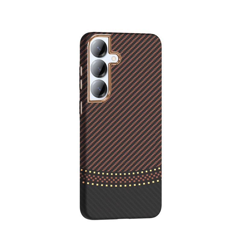 Galaxy S25 Case M-safe Charging Feature Carbon Fiber Look Zore Gros Cover - 12