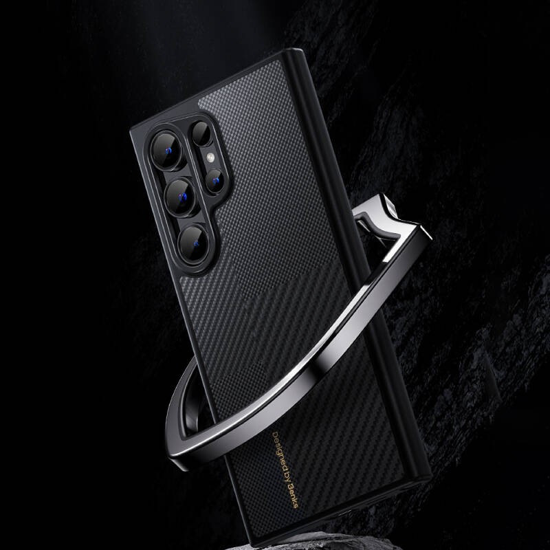 Galaxy S25 Case M-safe Charging Function Carbon Fiber Benks Montage Hybrid ArmorPro Kevlar Cover - 5