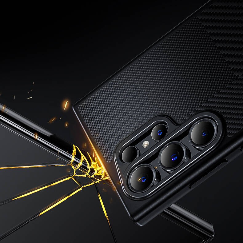 Galaxy S25 Case M-safe Charging Function Carbon Fiber Benks Montage Hybrid ArmorPro Kevlar Cover - 8