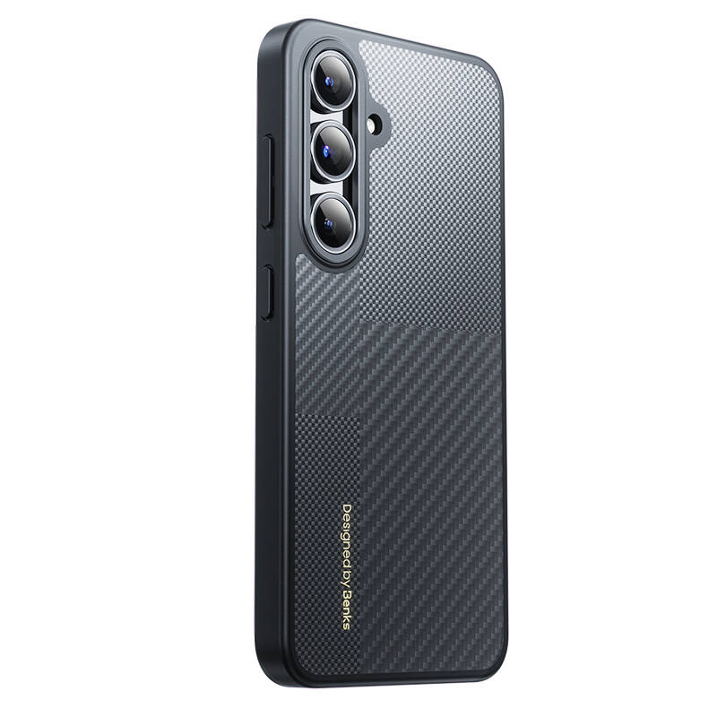 Galaxy S25 Case M-safe Charging Function Carbon Fiber Benks Montage Hybrid ArmorPro Kevlar Cover - 1