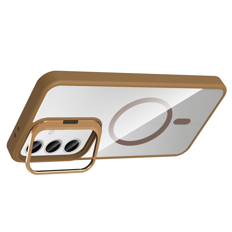 Galaxy S25 Case Stand Camera Lens Gift M-Safe Charging Feature Zore Etro Cover - 15