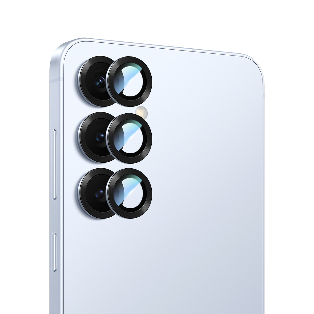 Galaxy S25 CaseWorld Alloy Serisi Oleofobik Anti Reflective Kamera Lens Koruyucu - Mavi