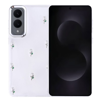 Galaxy S25 Edge Case Airbag Design Glitter Transparent Zore Kutup Cover - 4