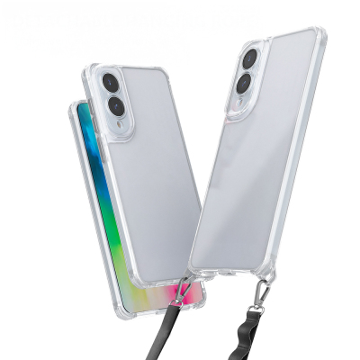 Galaxy S25 Edge Kılıf Airbagli Takılabilir Askı Aparatlı Zore Snap Silikon Kapak - Zore