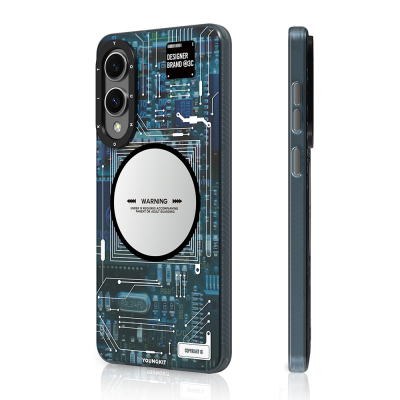 Galaxy S25 Edge Kılıf M-safe Şarj Özellikli Youngkit Technology Serisi Kapak - Youngkit