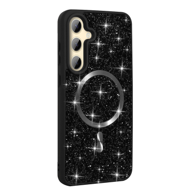 Galaxy S25 FE Case Diamond Design M-safe Charging Feature Zore Mosaic Silicone Cover - Zore