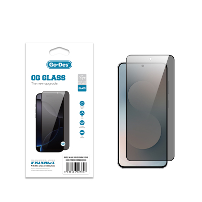 Galaxy S25 FE Go Des OG Glass Privacy Antistatik Temperli Cam Ekran Koruyucu - Go Des