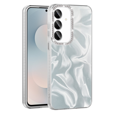 Galaxy S25 FE Kılıf Airbagli Parlak Taş Detay Tasarımlı Zore Esila Kapak - Zore