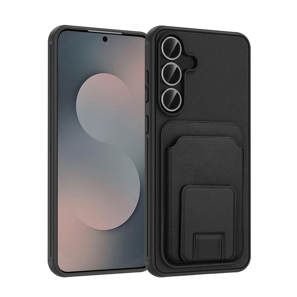 Galaxy S25 FE Kılıf Kartlıklı TPU Zore Bikart Kapak - Siyah