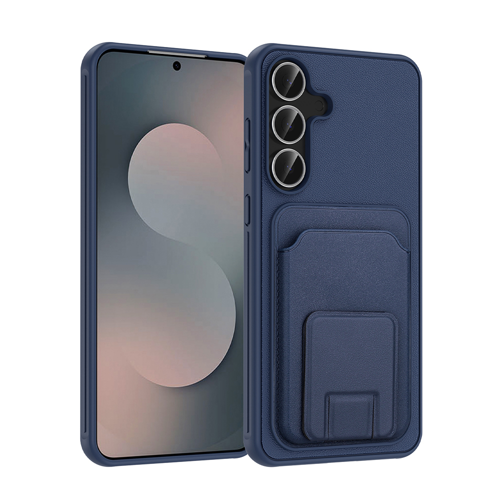 Galaxy S25 FE Kılıf Kartlıklı TPU Zore Bikart Kapak - Lacivert
