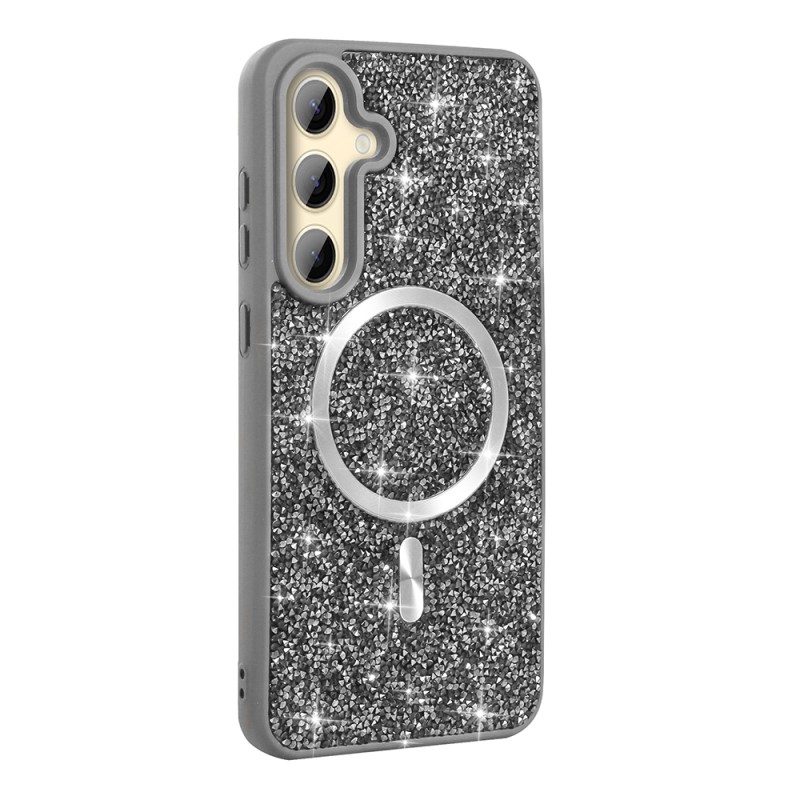 Galaxy S25 FE Kılıf Pırlanta Tasarımlı M-safe Şarj Özellikli Zore Mozaik Silikon Kapak - 2
