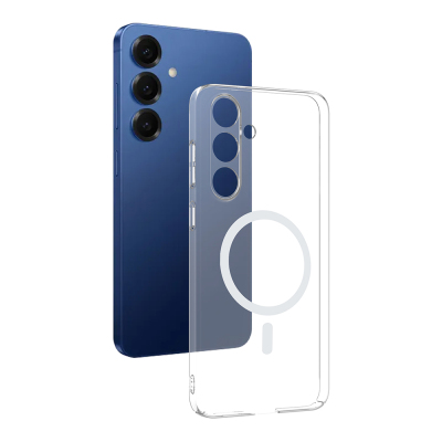 Galaxy S25 FE Ultra Kamera Korumalı M-Safe Şarj Özellikli Şeffaf Zore London Sert PC Kapak - Zore