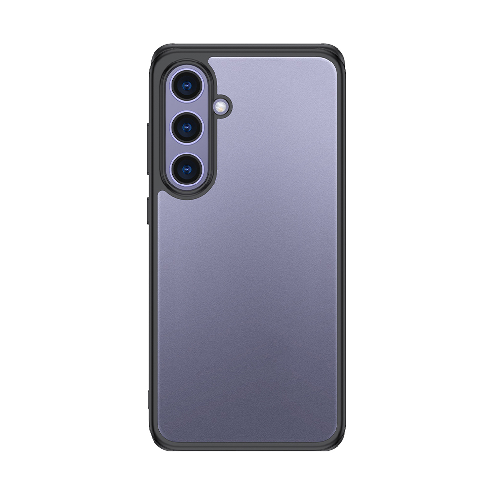 Galaxy S25 Kılıf Kamera Korumalı Şeffaf Arka Yüzey Zore New Roll Kapak - Siyah