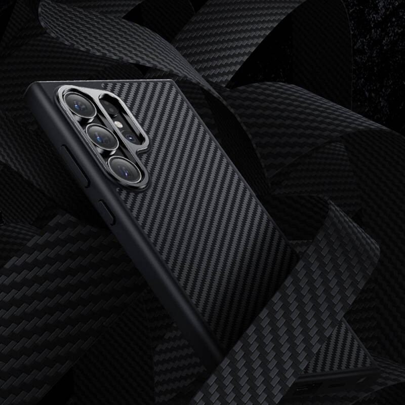 Galaxy S25 Kılıf Karbon Fiber M-safe Şarj Özellikli Benks Hybrid ArmorPro 600D Kevlar Kapak - 8