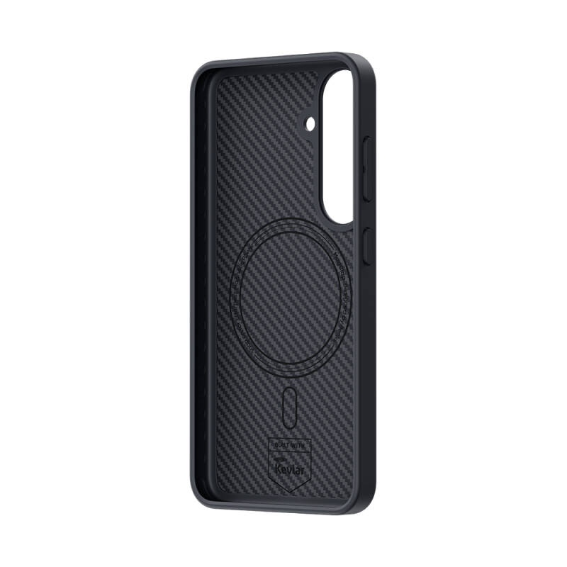 Galaxy S25 Kılıf Karbon Fiber M-safe Şarj Özellikli Benks Hybrid ArmorPro 600D Kevlar Kapak - 4