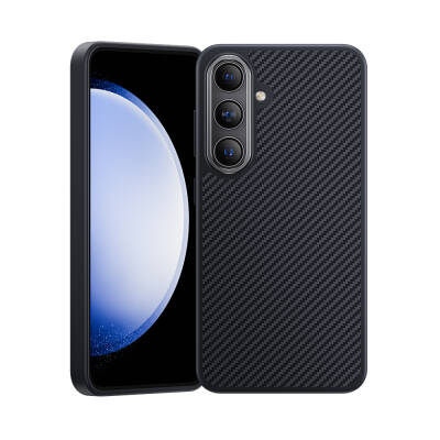 Galaxy S25 Kılıf Karbon Fiber M-safe Şarj Özellikli Benks Hybrid ArmorPro 600D Kevlar Kapak - 2