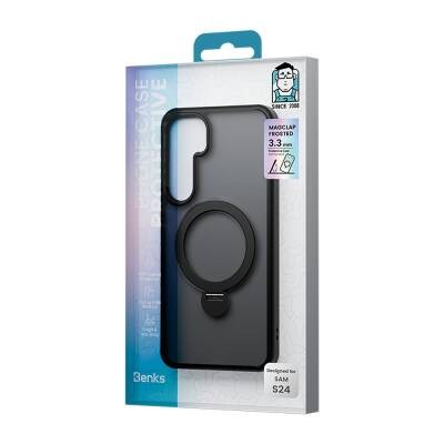 Galaxy S25 Kılıf M-safe Şarj Özellikli Benks Standlı Mist Protective Kapak - 8