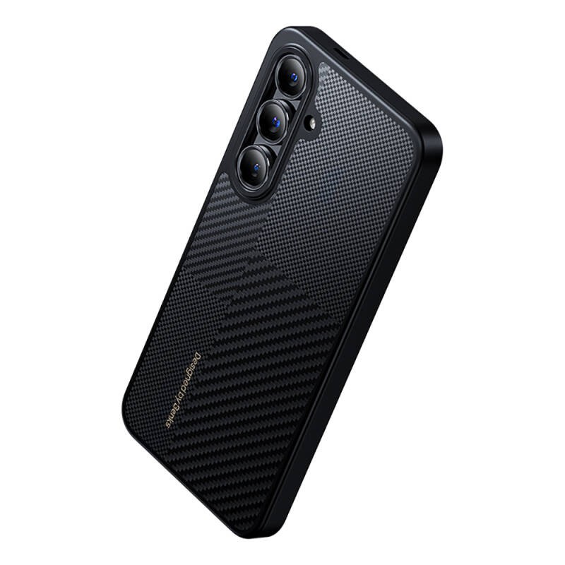 Galaxy S25 Kılıf M-safe Şarj Özellikli Karbon Fiber Benks Montage Hybrid ArmorPro Kevlar Kapak - 3